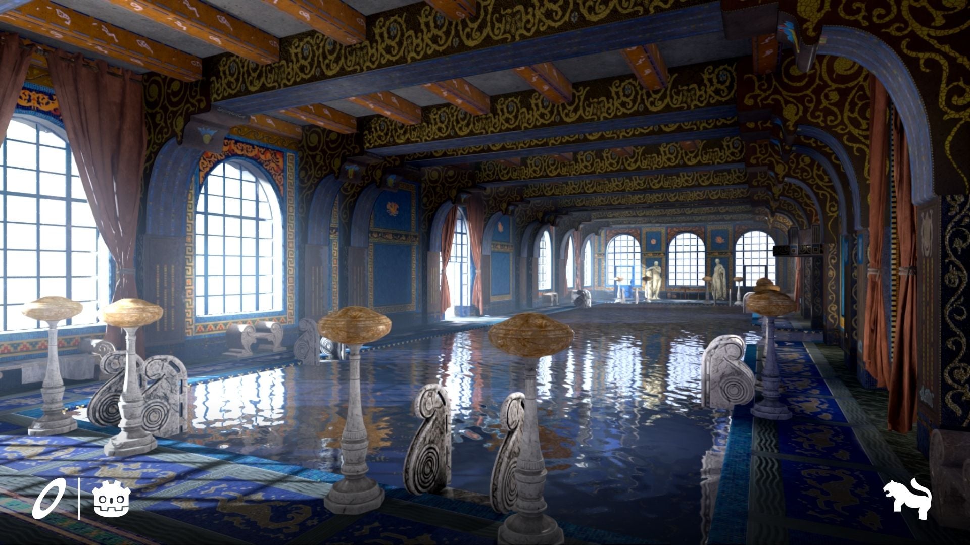 Roman Swimming Pool Environment