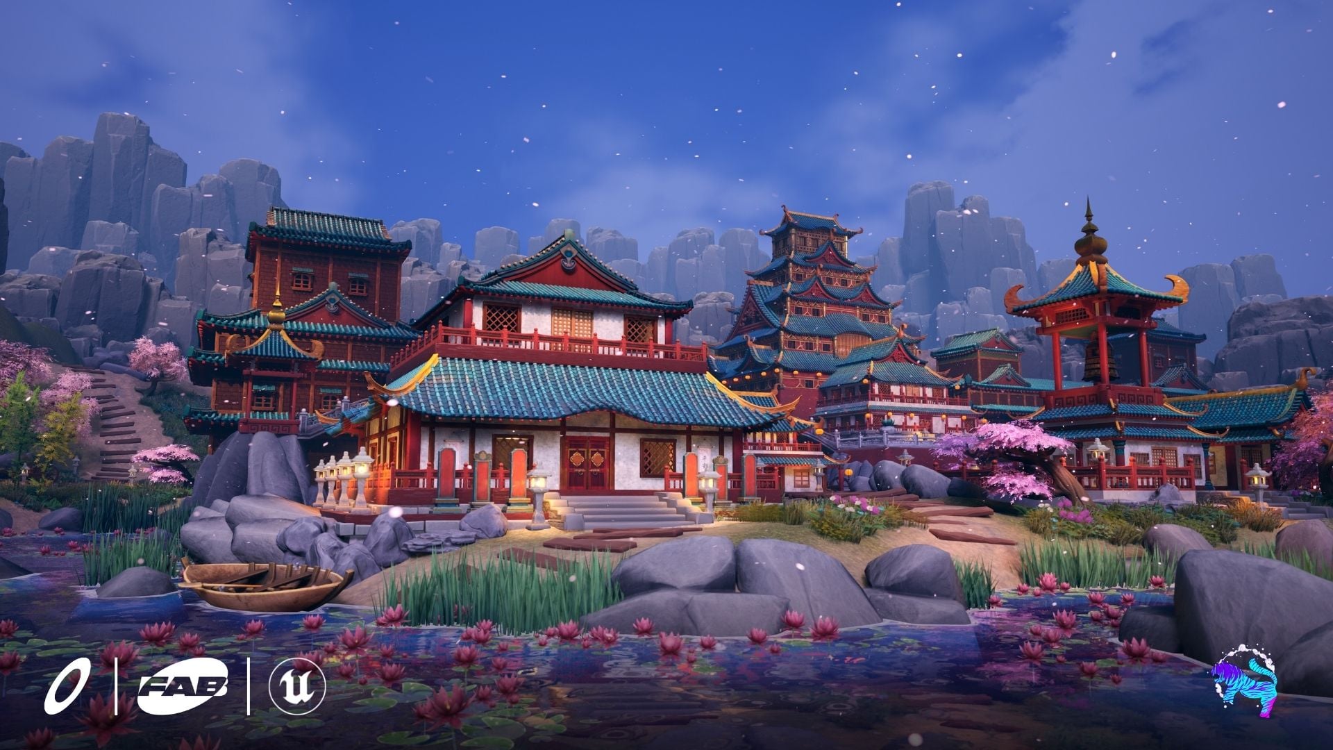 Stylized Chinese Temple