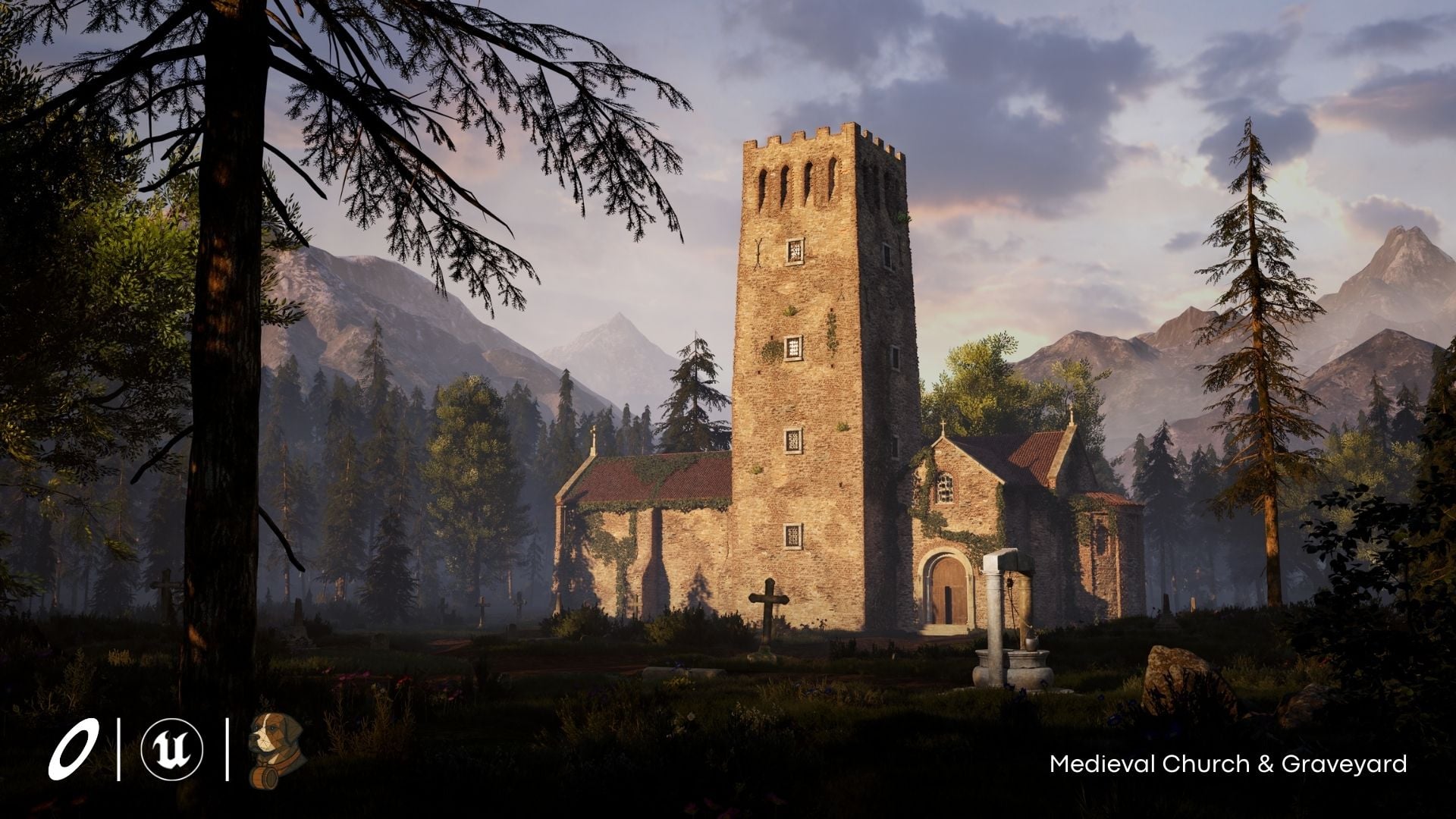 Medieval Church & Graveyard Environment